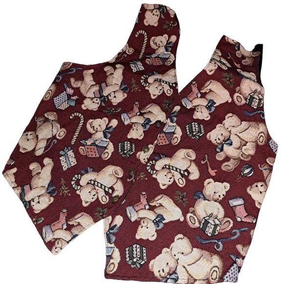 NWT- TWO Adorable Holiday Vests for Men or Women Tie Backs XL - Picture 3 of 11